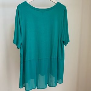 New Lane Bryant Aqua Green Top Plus Size 22 24